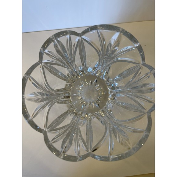 Signed BLOCK 24% Lead Crystal VASE Mouth Blown Hand-cut Glass Poland Art Glass - Picture 2 of 4